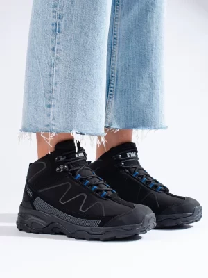 DK sportowe buty trekkingowe damskie z wysoką cholewką czarne
