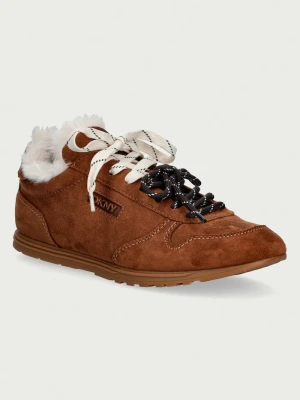 DKNY Amanda Fur sneakersy damskie brązowy