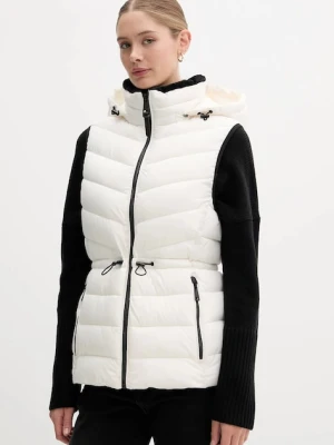 Dkny bezrękawnik kolor beżowy zimowy DLEMPS56