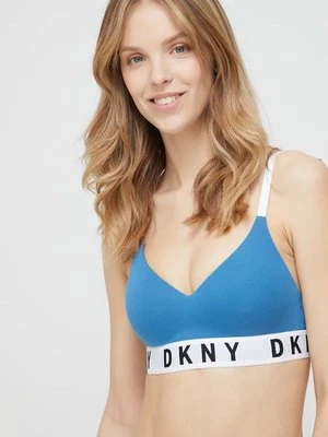 Dkny biustonosz kolor niebieski gładki DK4518