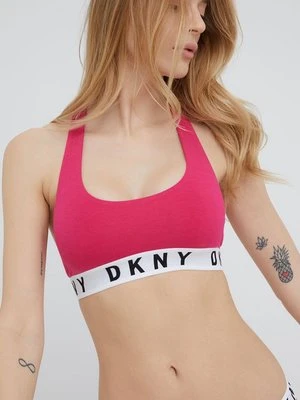 Dkny biustonosz sportowy kolor różowy gładki DK4519