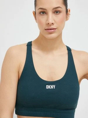 Dkny biustonosz sportowy kolor zielony