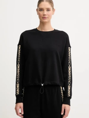 Dkny bluza bawełniana damska kolor czarny z aplikacją DP5T1414