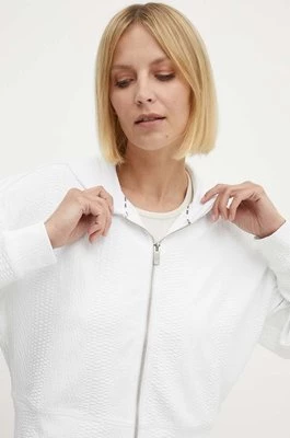 Dkny bluza damska kolor biały z kapturem gładka DP4J9385
