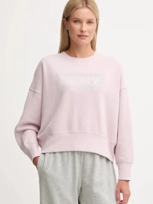 Dkny bluza damska kolor różowy melanżowa DP4T1041