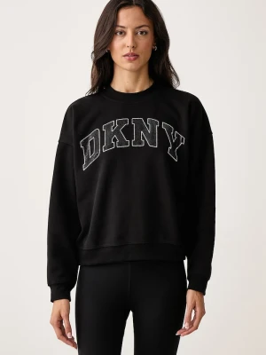 DKNY bluza damska z bawełną czarny