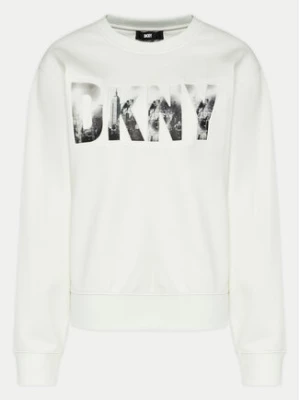 DKNY Bluza P4AHASID Biały Regular Fit