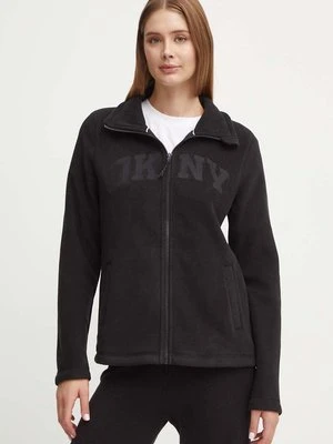 Dkny bluza polarowa kolor czarny gładka DP4J9479