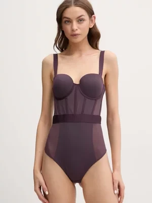 Dkny body kolor fioletowy transparentne gładki DK6008