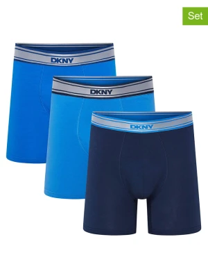 DKNY Bokserki (3 pary) w kolorze niebiesko-granatowym rozmiar: XL