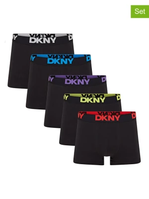 DKNY Bokserki (5 par) w kolorze czarnym rozmiar: M