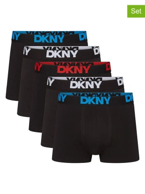 DKNY Bokserki (5 par) w kolorze czarnym rozmiar: M
