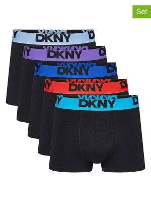 DKNY Bokserki (5 par) w kolorze czarnym rozmiar: S