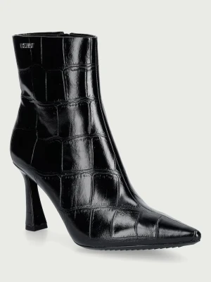DKNY botki na szpilce damskie Cayden czarny