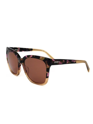 DKNY Damskie okulary przeciwsłoneczne w kolorze brązowym rozmiar: 56