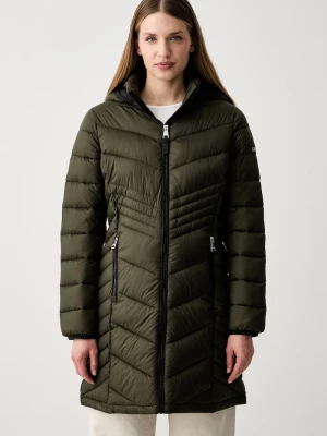 DKNY długa kurtka damska zielony