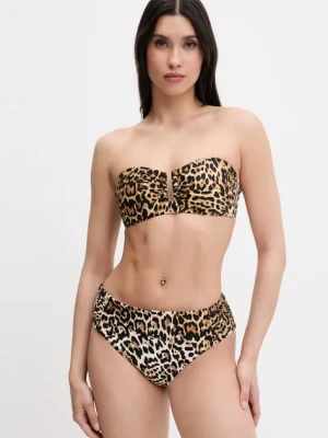 Dkny dwuczęściowy strój kąpielowy kolor brązowy lekko usztywniona miseczka DIESS106