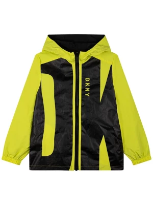 DKNY Dwustronna kurtka przejściowa w kolorze czarno-żółtym rozmiar: 140