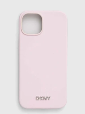Dkny etui na telefon iPhone 14 / 15 / 13 kolor różowy DKHMP14SSMCHLP