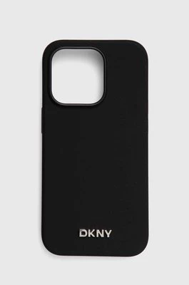 Dkny etui na telefon iPhone 14 Pro 6.1" kolor czarny DKHMP14LSMCHLK