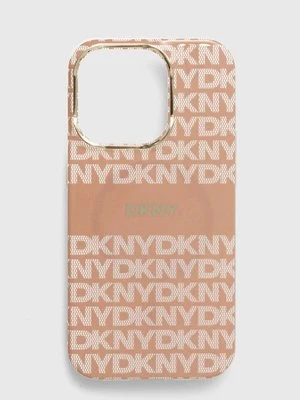 Dkny etui na telefon iPhone 14 Pro 6.1 kolor pomarańczowy DKHMP14LHRHSEP