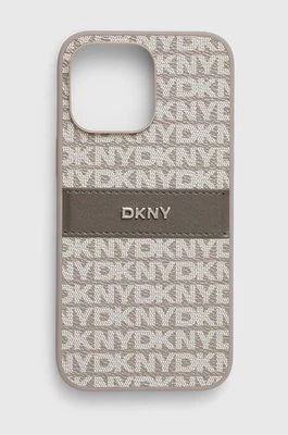 Dkny etui na telefon iPhone 14 Pro Max 6.7 kolor szary DKHCP14XPRTHSLE