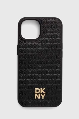 Dkny etui na telefon iPhone 15 / 14 / 13 6.1 kolor czarny DKHMP15SPSHRPSK