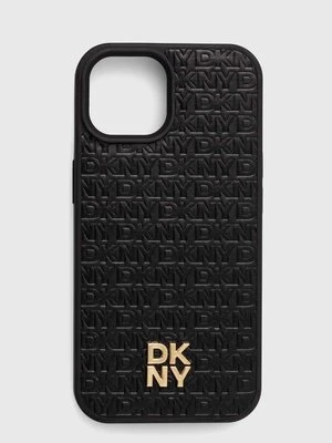 Dkny etui na telefon iPhone 15 / 14 / 13 6.1 kolor czarny DKHMP15SPSHRPSK