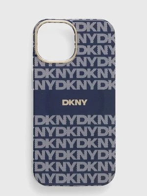 Dkny etui na telefon iPhone 15 / 14 / 13 6.1 kolor granatowy DKHMP15SHRHSEB