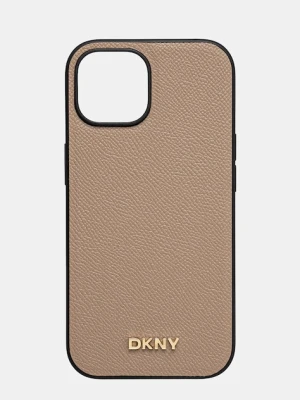 Dkny etui na telefon iPhone 15 6.1 kolor beżowy DKHMP15SPGHLME