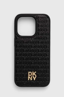 Dkny etui na telefon iPhone 15 Pro 6.1 kolor czarny DKHMP15LPSHRPSK