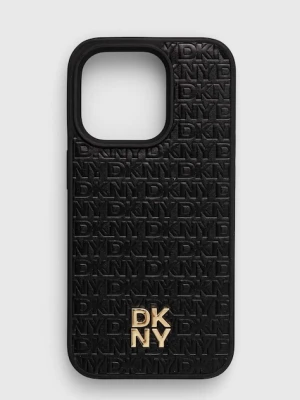 Dkny etui na telefon iPhone 15 Pro 6.1 kolor czarny DKHMP15LPSHRPSK