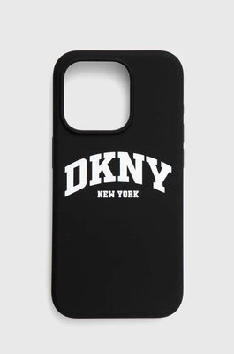 Dkny etui na telefon iPhone 15 Pro 6.1" kolor czarny DKHMP15LSNYACH