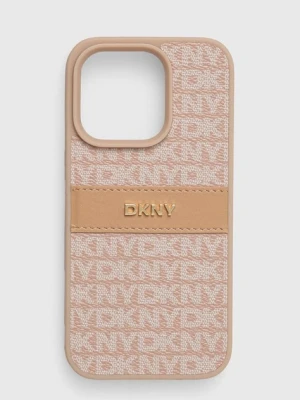 Dkny etui na telefon iPhone 15 Pro 6.1 kolor pomarańczowy DKHCP15LPRTHSLP