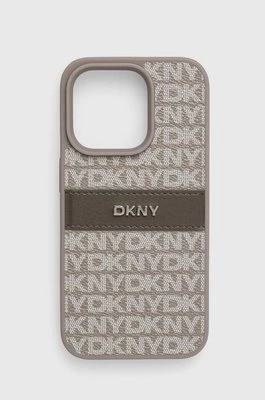 Dkny etui na telefon iPhone 15 Pro 6.1 kolor szary DKHCP15LPRTHSLE