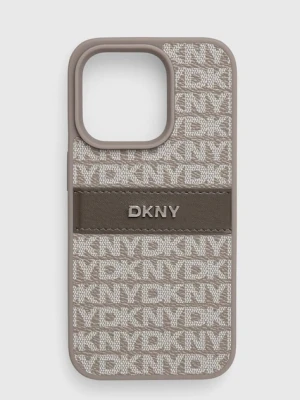 Dkny etui na telefon iPhone 15 Pro 6.1 kolor szary DKHCP15LPRTHSLE