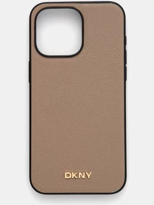 Dkny etui na telefon iPhone 15 Pro Max 6.7 kolor beżowy DKHMP15XPGHLME