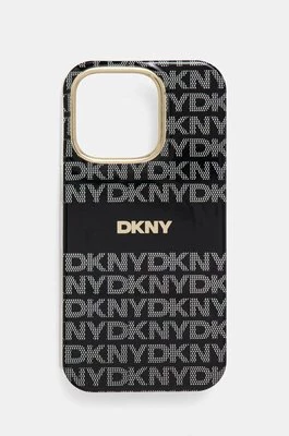 Dkny etui na telefon iPhone 16 Pro 6.3 kolor czarny DKHMP16LHRHSEK