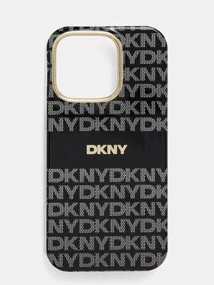 Dkny etui na telefon iPhone 16 Pro 6.3 kolor czarny DKHMP16LHRHSEK