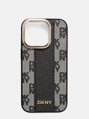 DKNY etui na telefon iPhone 16 Pro brązowy