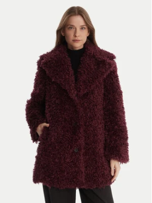 DKNY Futro DLEMFW97 Bordowy Regular Fit