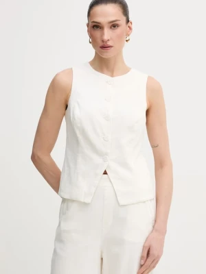 Dkny kamizelka z dodatkiem lnu