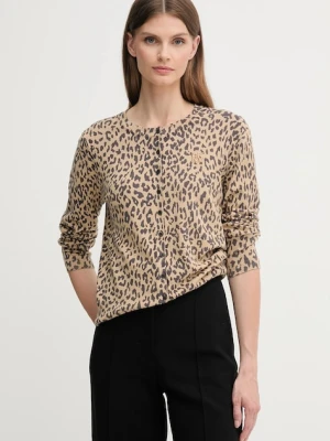 Dkny kardigan damski kolor beżowy lekki DJ5R0648