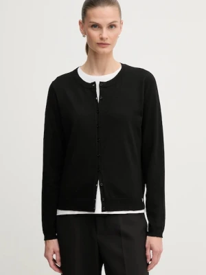 Dkny kardigan damski kolor czarny lekki DJ5R0733
