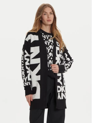 DKNY Kardigan P4MXAQ21 Czarny Loose Fit