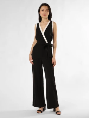DKNY Kombinezon damski Kobiety Sztuczne włókno czarny jednolity,
