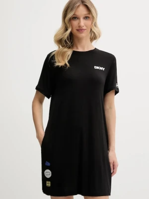 Dkny koszula nocna damska kolor czarny YI30051