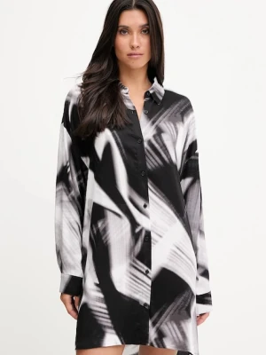Dkny koszula nocna damska kolor czarny YI30070