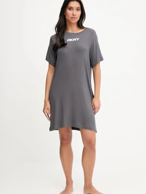 Dkny koszula nocna damska kolor szary YI30092