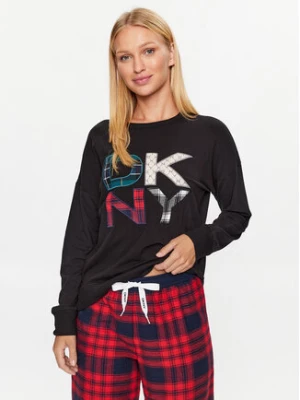 DKNY Koszulka piżamowa YI2122591 Czarny Regular Fit